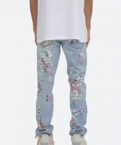 Mnml D27 Floral Straight Denim - Blue 13 Mnml D27 Floral Straight Denim - Blue