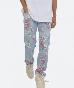 Mnml D27 Floral Straight Denim - Blue 15 Mnml D27 Floral Straight Denim - Blue