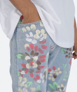 Mnml D27 Floral Straight Denim - Blue 16 Mnml D27 Floral Straight Denim - Blue