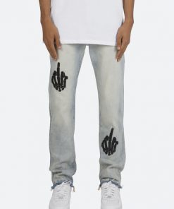 Mnml D272 Skeleton Straight Denim - Blue/Black