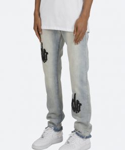 Mnml D272 Skeleton Straight Denim - Blue/Black