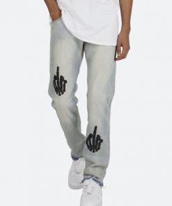 Mnml D272 Skeleton Straight Denim - Blue/Black