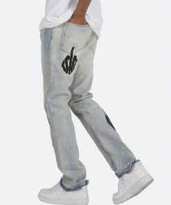Mnml D272 Skeleton Straight Denim - Blue/Black