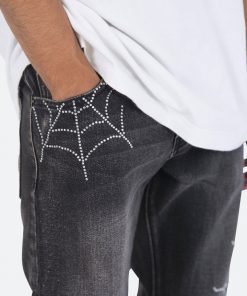 Mnml D278 Spider Straight Denim - Black
