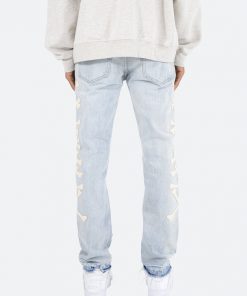 Mnml D279 Skeleton Straight Denim - Blue/White