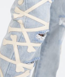 Mnml D279 Skeleton Straight Denim - Blue/White