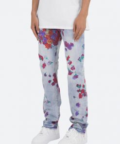 Mnml D281 Floral Straight Denim - Blue 10 Mnml D281 Floral Straight Denim - Blue