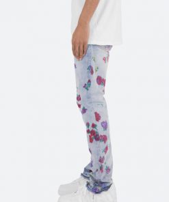 Mnml D281 Floral Straight Denim - Blue 11 Mnml D281 Floral Straight Denim - Blue