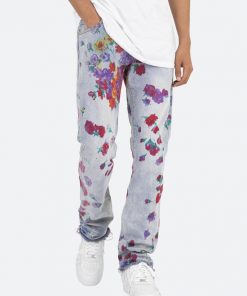 Mnml D281 Floral Straight Denim - Blue 13 Mnml D281 Floral Straight Denim - Blue