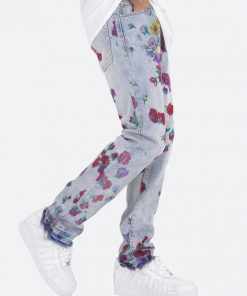 Mnml D281 Floral Straight Denim - Blue 14 Mnml D281 Floral Straight Denim - Blue