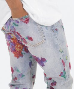 Mnml D281 Floral Straight Denim - Blue 15 Mnml D281 Floral Straight Denim - Blue