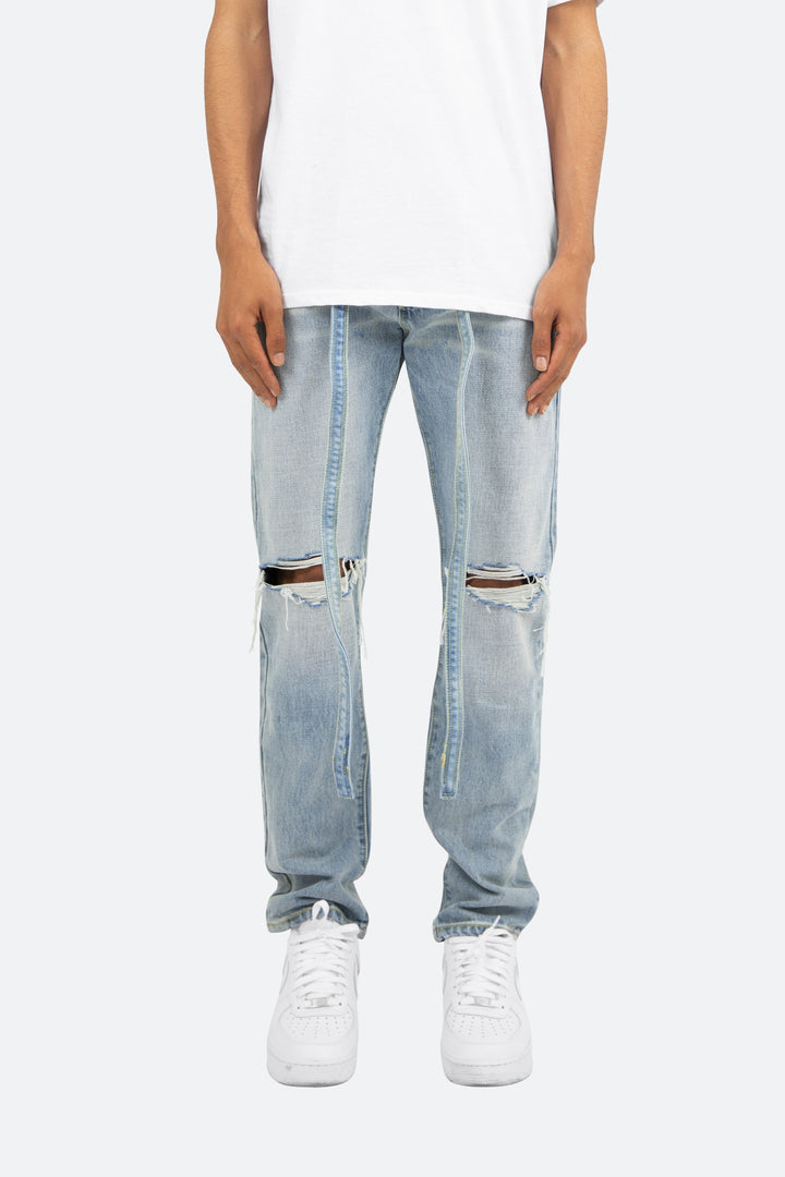 Mnml D3 Straight Denim - Light Blue 2 Mnml D3 Straight Denim - Light Blue