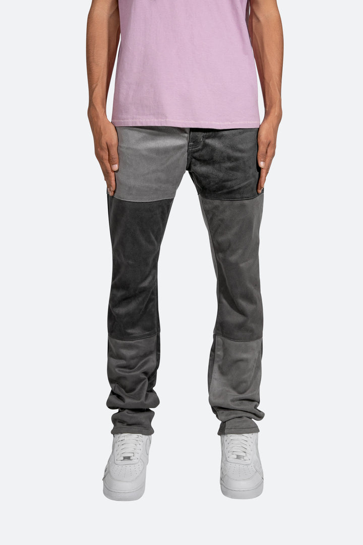 Mnml D354 Patchwork Straight Denim - Black 3 Mnml D354 Patchwork Straight Denim - Black