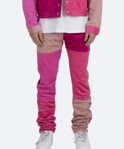 Mnml D354 Patchwork Straight Denim - Pink