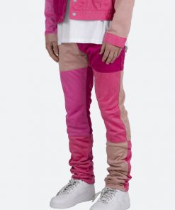 Mnml D354 Patchwork Straight Denim - Pink