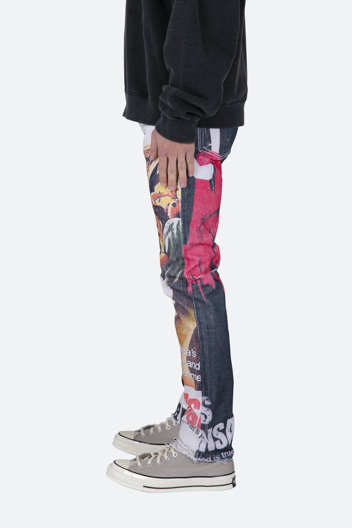 Mnml D421 Poster Straight Denim - Multi 4 Mnml D421 Poster Straight Denim - Multi