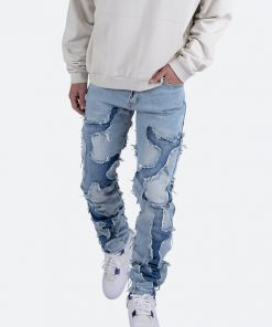 Mnml D423 Cracked Straight Denim - Blue 14 Mnml D423 Cracked Straight Denim - Blue