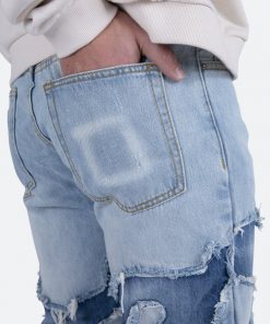 Mnml D423 Cracked Straight Denim - Blue 16 Mnml D423 Cracked Straight Denim - Blue