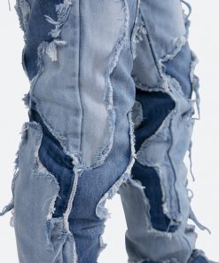 Mnml D423 Cracked Straight Denim - Blue 17 Mnml D423 Cracked Straight Denim - Blue
