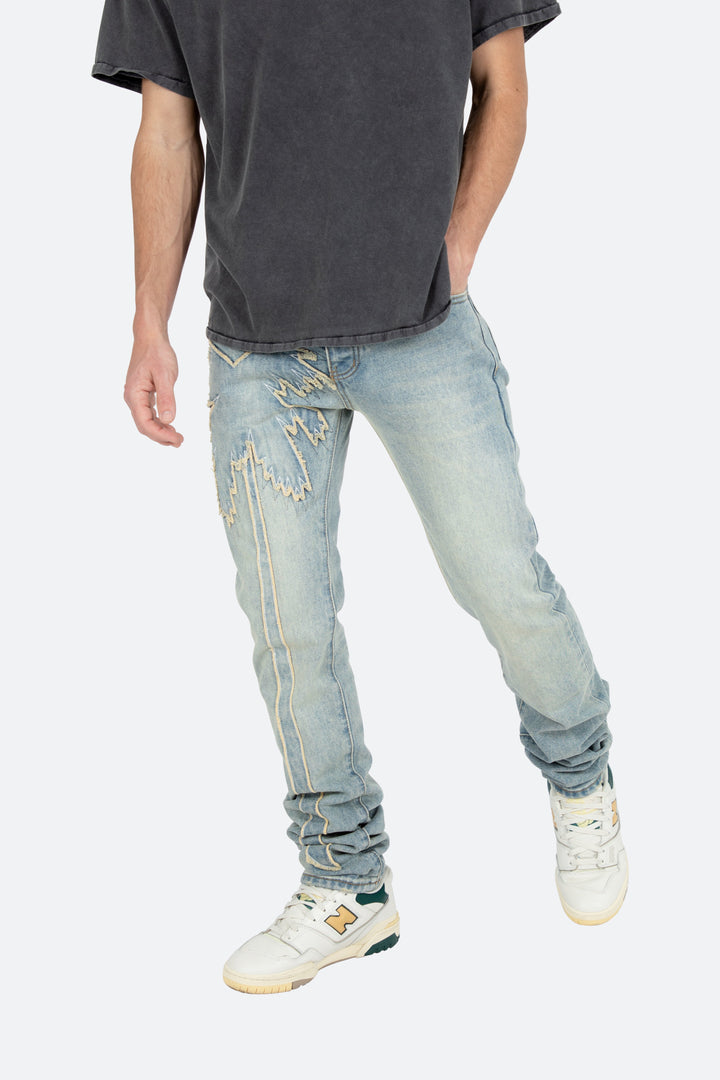 Mnml D430 Palm Straight Denim - Blue 2 Mnml D430 Palm Straight Denim - Blue