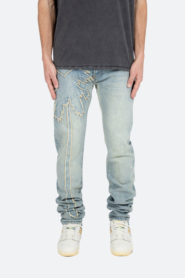 Mnml D430 Palm Straight Denim - Blue 3 Mnml D430 Palm Straight Denim - Blue