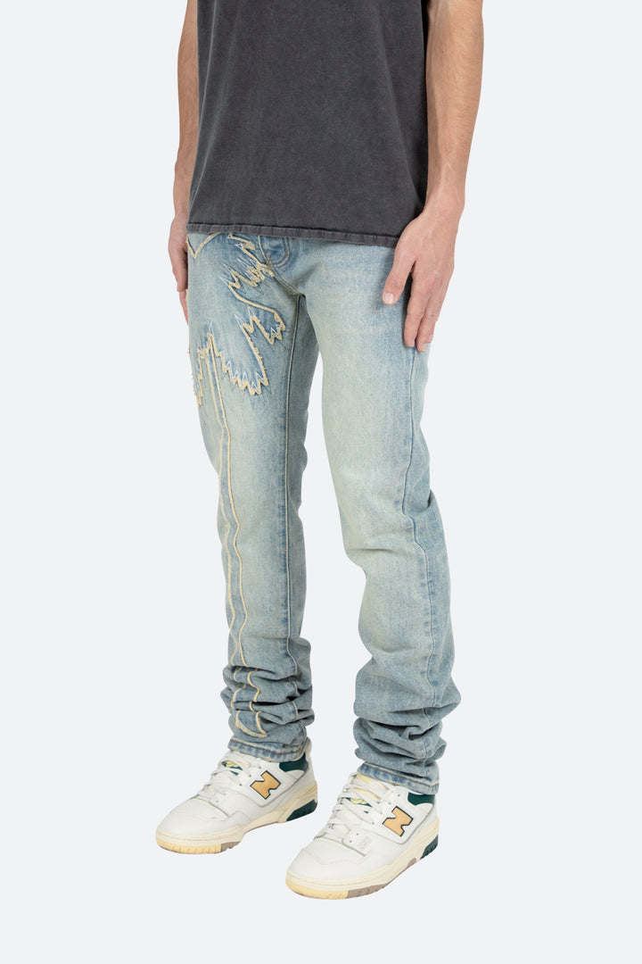 Mnml D430 Palm Straight Denim - Blue 4 Mnml D430 Palm Straight Denim - Blue
