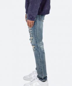 Mnml D436 Chain Straight Denim - Blue 12 Mnml D436 Chain Straight Denim - Blue