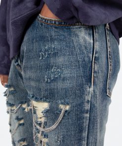 Mnml D436 Chain Straight Denim - Blue 15 Mnml D436 Chain Straight Denim - Blue