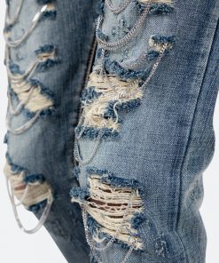 Mnml D436 Chain Straight Denim - Blue 17 Mnml D436 Chain Straight Denim - Blue