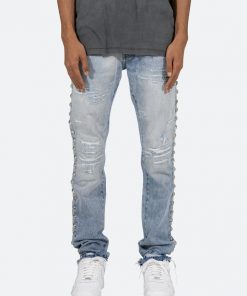 Mnml D442 Stud Straight Denim - Blue