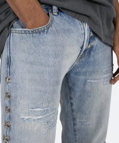 Mnml D442 Stud Straight Denim - Blue