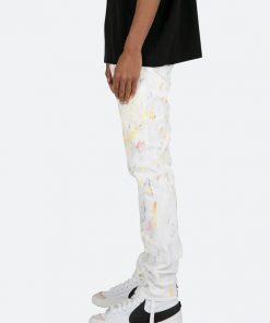 Mnml D443 Paint Straight Denim - White