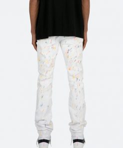 Mnml D443 Paint Straight Denim - White