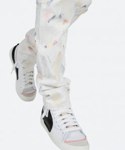 Mnml D443 Paint Straight Denim - White