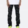 Mnml D456 Repaired Straight Denim - Black/Green