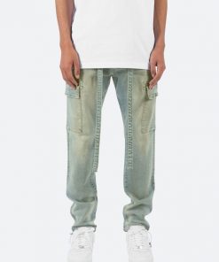 Mnml Denim Cargo Pants - Blue