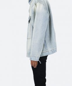 Mnml Denim Pullover Jacket - Blue Outerwear