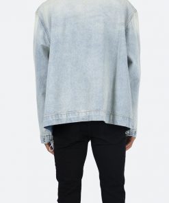 Mnml Denim Pullover Jacket - Blue Outerwear