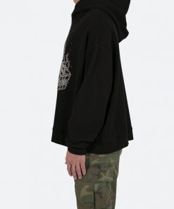 Mnml Outerwear Dice Cropped Hoodie - Black
