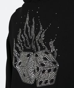 Mnml Outerwear Dice Cropped Hoodie - Black