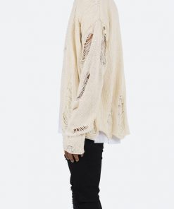Mnml Distressed Cardigan - Off White
