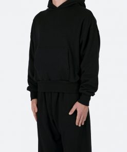 Mnml Double Layer Hoodie - Black Outerwear