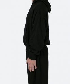 Mnml Double Layer Hoodie - Black Outerwear