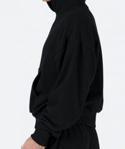 Mnml Double Layer Hoodie - Black Outerwear