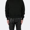 Mnml Double Layer Hoodie - Black Outerwear