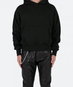 Mnml Double Layer Hoodie - Black Outerwear