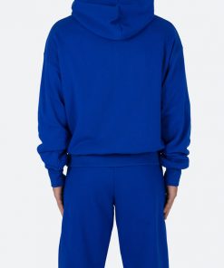 Mnml Double Layer Hoodie - Blue