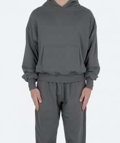 Mnml Outerwear Double Layer Hoodie - Charcoal Grey