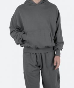 Mnml Outerwear Double Layer Hoodie - Charcoal Grey