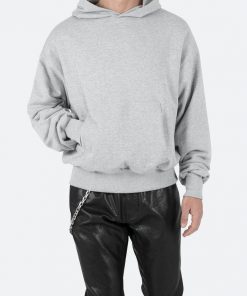 Mnml Double Layer Hoodie - Grey Outerwear